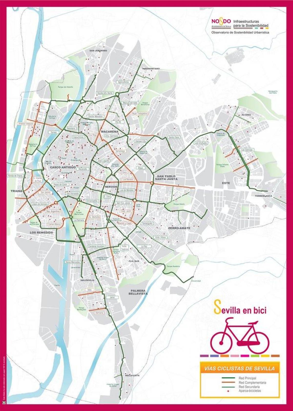 Sevilla fietspadenkaart
