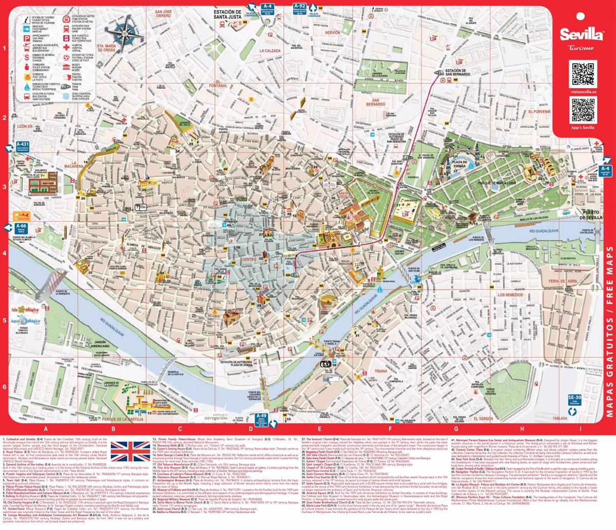 Sevilla-stadsplattegrond